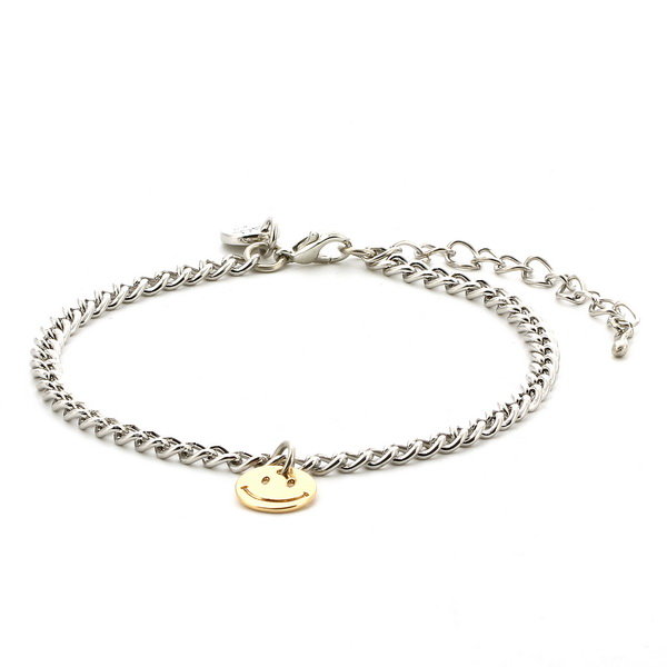 Atmospheric Noble Anklet Metal Chain Emoji Smile Anklet For Women