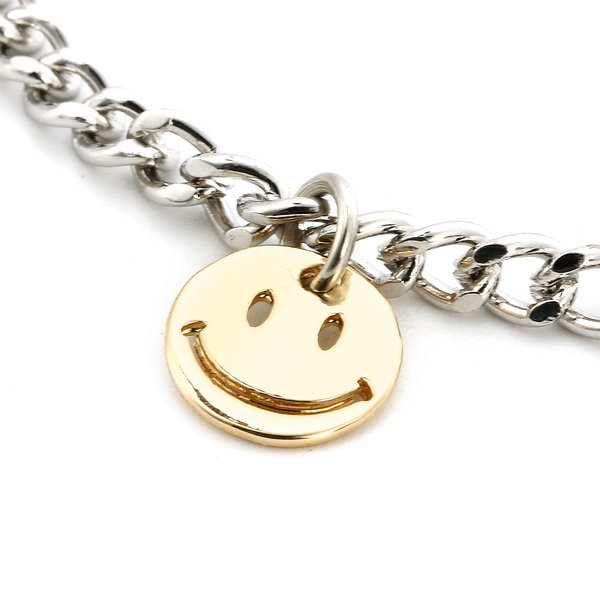 Atmospheric Noble Anklet Metal Chain Emoji Smile Anklet For Women