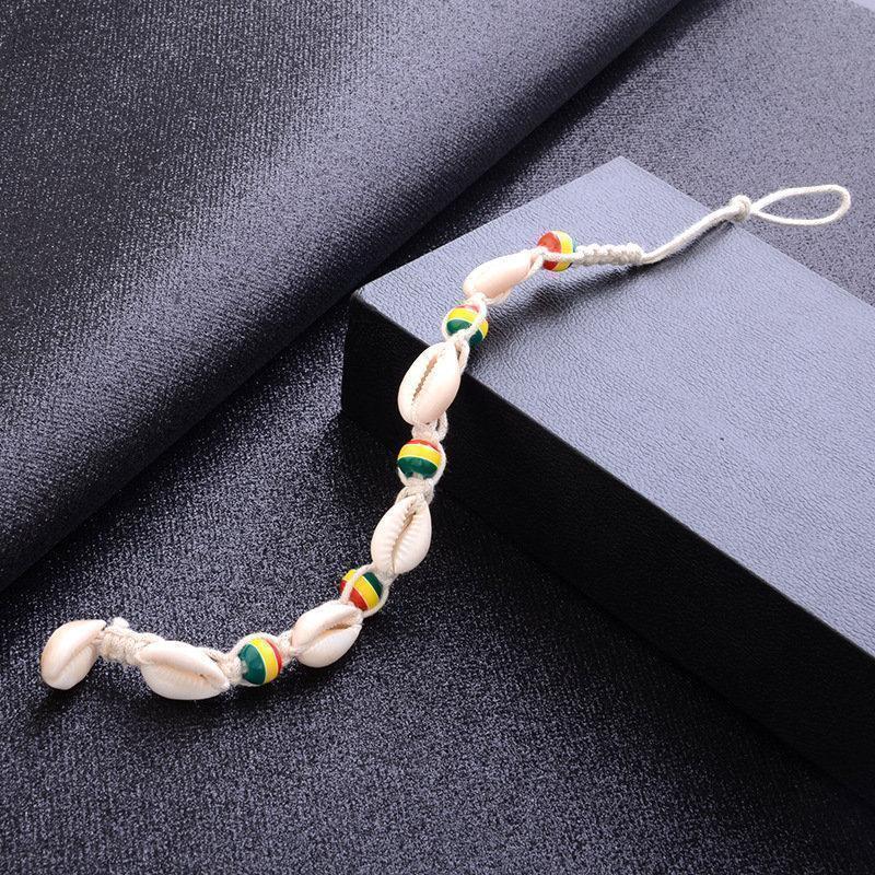 Bohemia Colored Wooden Beads Shells Handmade Anklets Seaside Hemp Rope Chain Ankle Jewelry