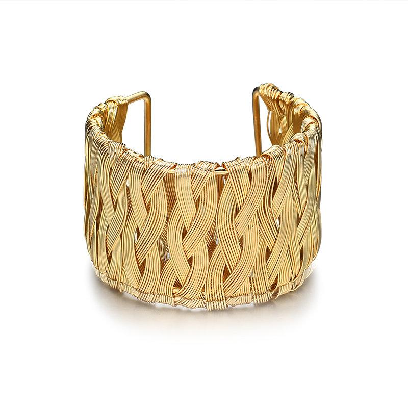 Women's Luxury Bracelet Width Weave Gold Bracelet